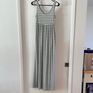 Maternity striped gray  Maxi Dress
